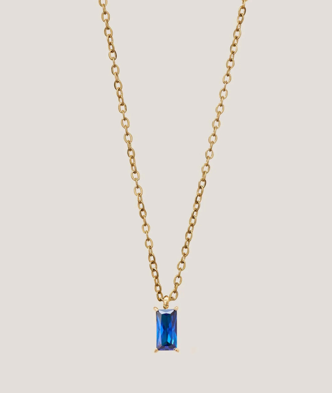 VERITY BLUE SAPPHIRE PENDANT GOLD NECKLACE