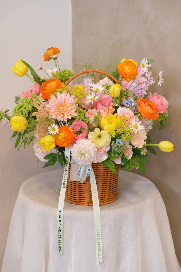 Unique Garden Basket Floral Arrangement – Penang Flower Delivery