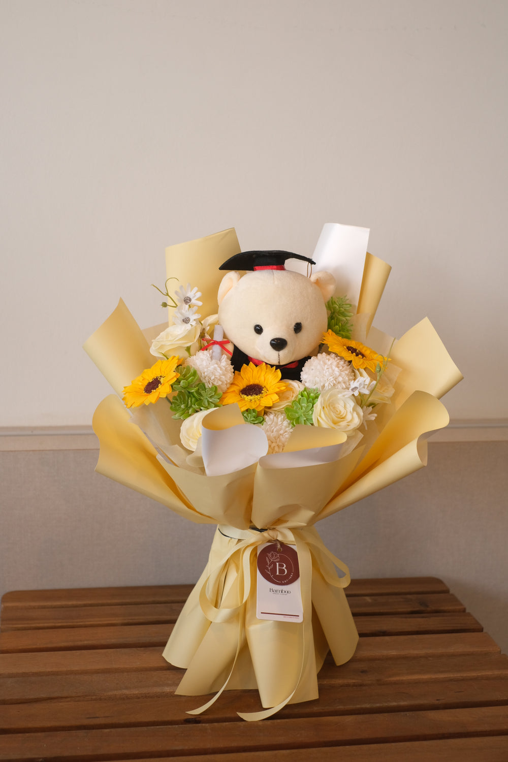 Celebrate success with our Graduation Soap Flowers Series—lasting, vibrant, and beautifully crafted. A perfect keepsake for new beginnings. Same-day delivery in Penang!