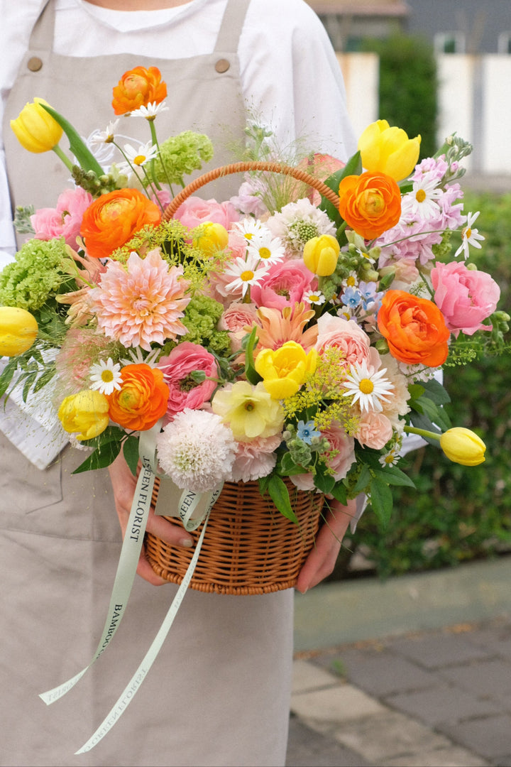 Colourful Bloomkeeper Omakase Garden Basket – Penang Florist