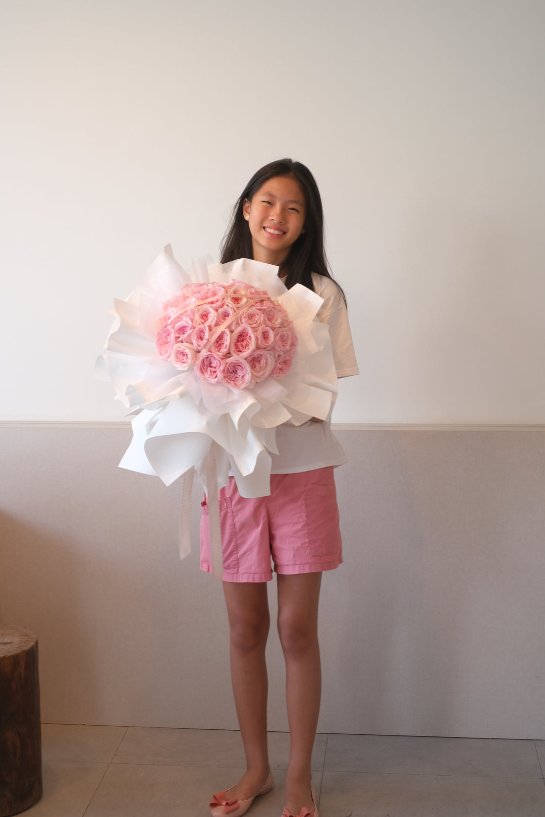 Scented Pink Lychee Roses Bouquet | Delicate & Fragrant Blooms | Preorder 3 Days | Elegant Floral Arrangement | Penang Online Florist