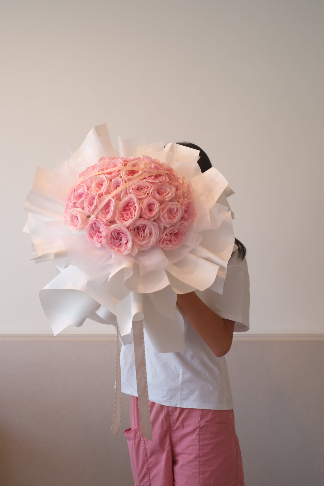 Scented Pink Lychee Roses Bouquet | Delicate & Fragrant Blooms | Preorder 3 Days | Elegant Floral Arrangement | Penang Online Florist