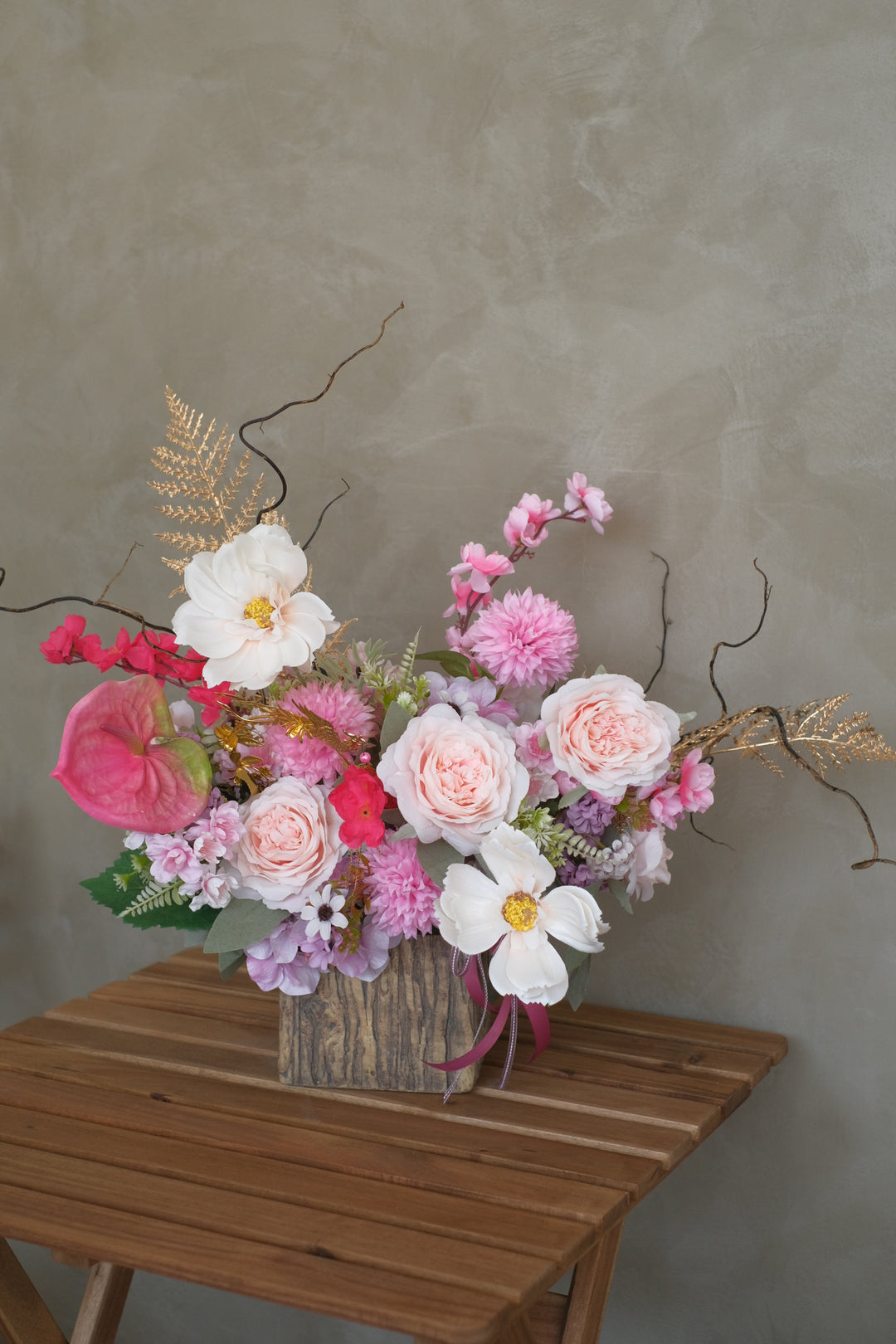 Spruce up your space with lifelike artificial flowers. Order online from Bamboo Green Florist for same-day delivery in Penang. Perfect for any occasion!