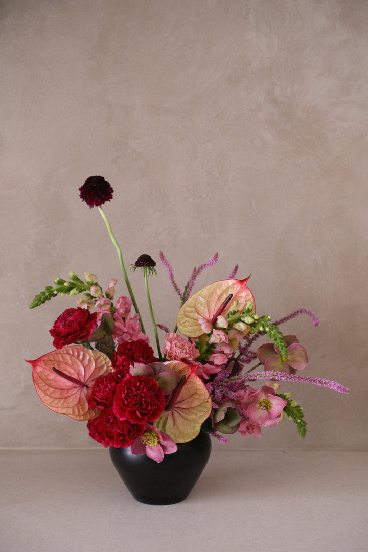 Mum’s Day Serein exotic flower arrangement with anthuriums, rich carnations, and rare blooms – Penang’s trusted florist for Mother’s Day gifts