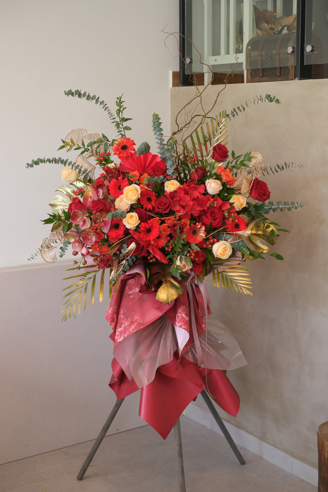 red theme fresh flowers delivery in penang