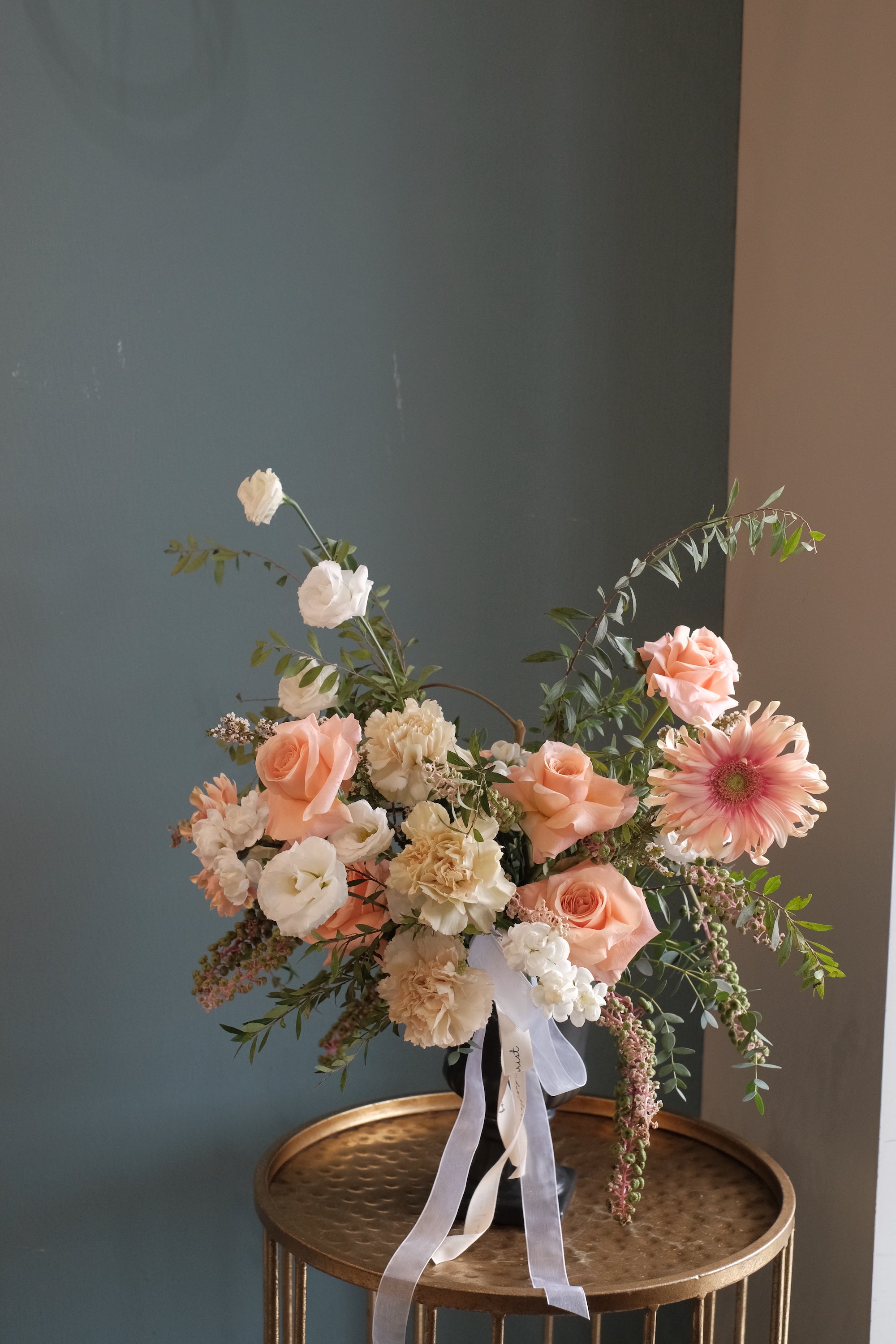 Omakase Vintage Classy Colours Roman Vase Arrangement by Bamboo Green Florist, Penang Floral
