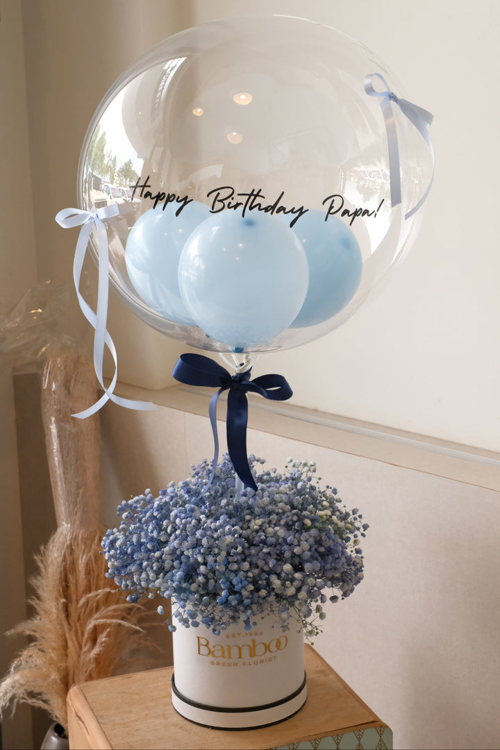 blue baby breath with balloon in penang