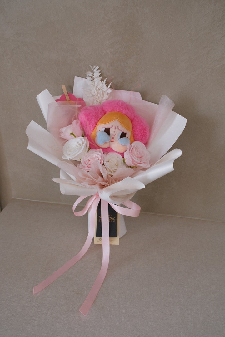 CRYBABY Sad Club Series - Flower Plush Bouquet (╥╯^╰╥) with soap flowers