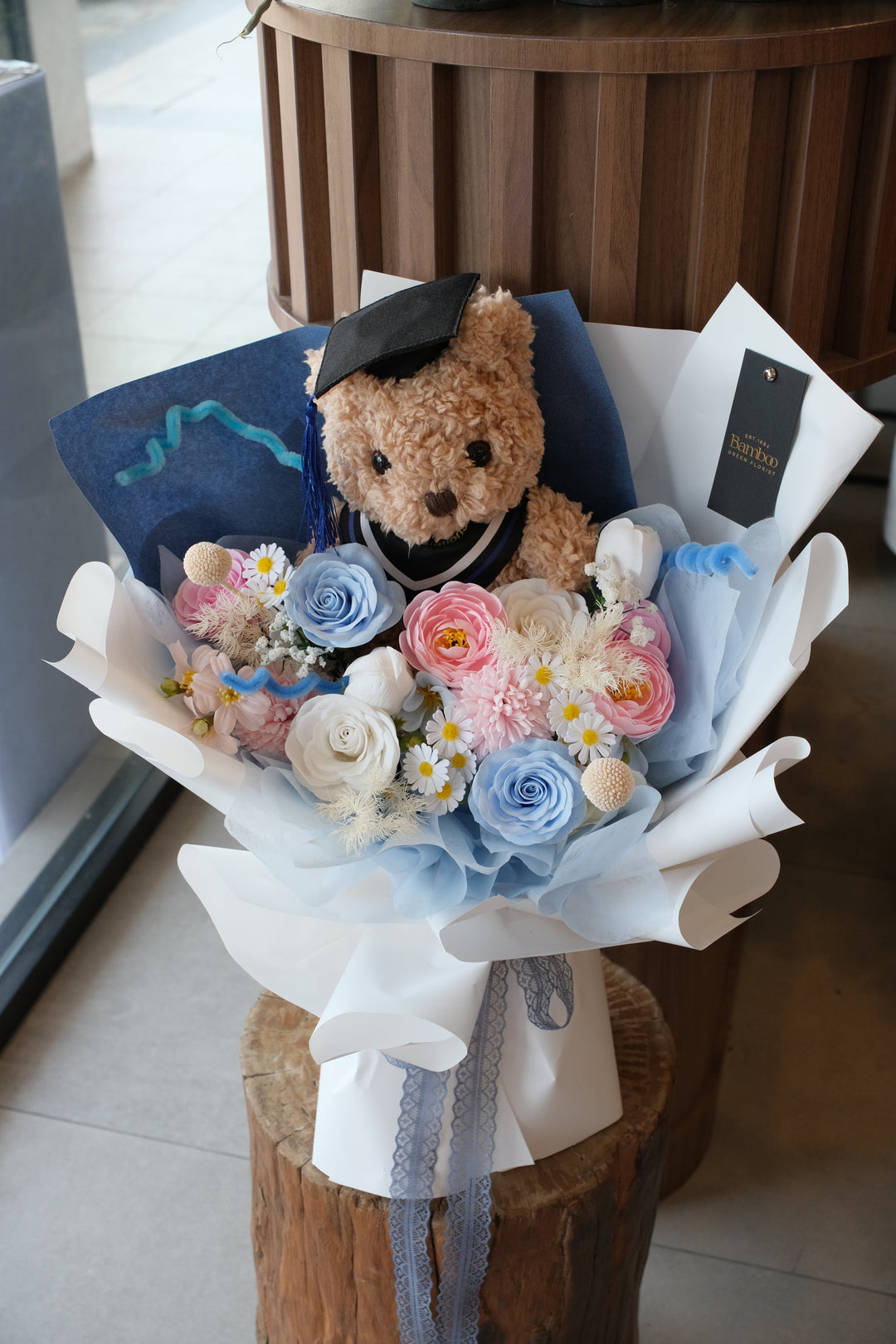 Graduation Judy Soap Flowers Bouquet