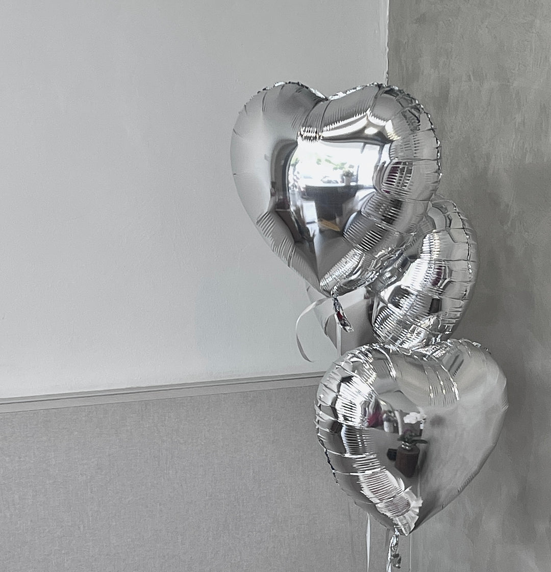Helium Foil Balloon Set (Silver)