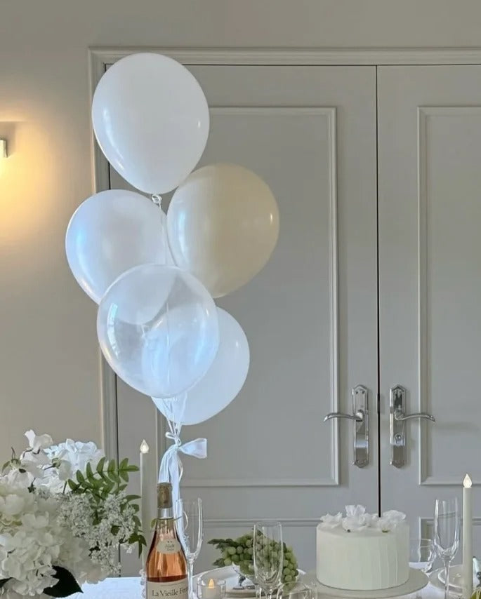 Helium balloons white , same day delivery in Penang, Balloons in Penang