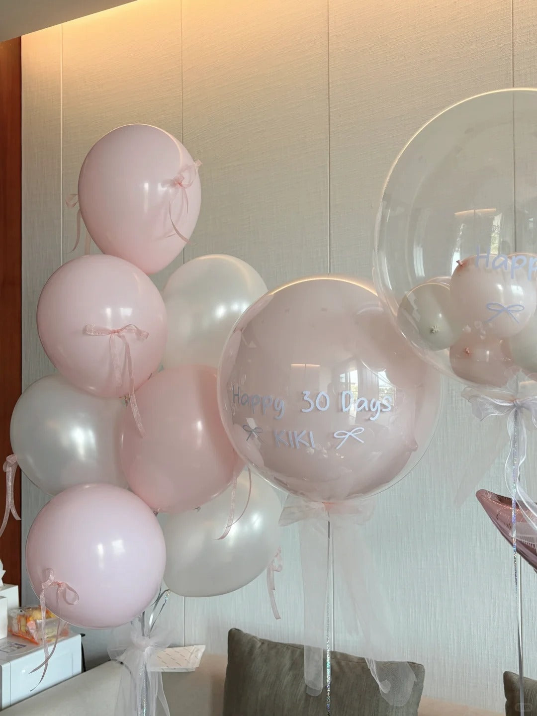 helium ballons in pink, ballet theme, delivery in penang, same day delivery balloons in penang
