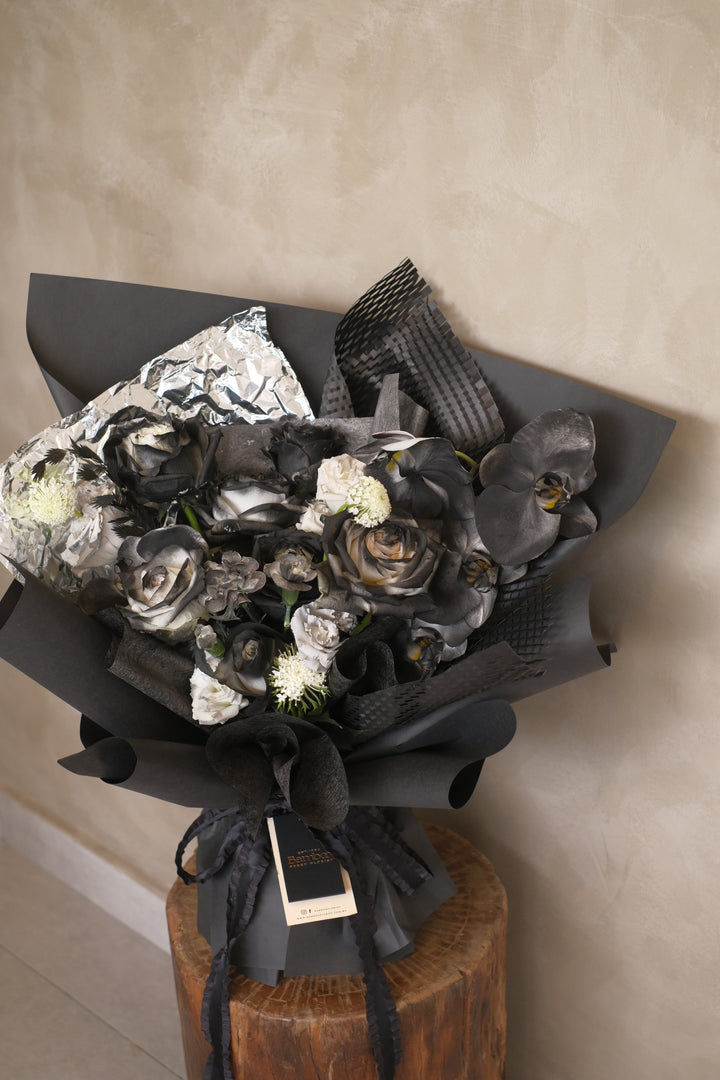 black theme flowers for him for male, penang flowers delivery