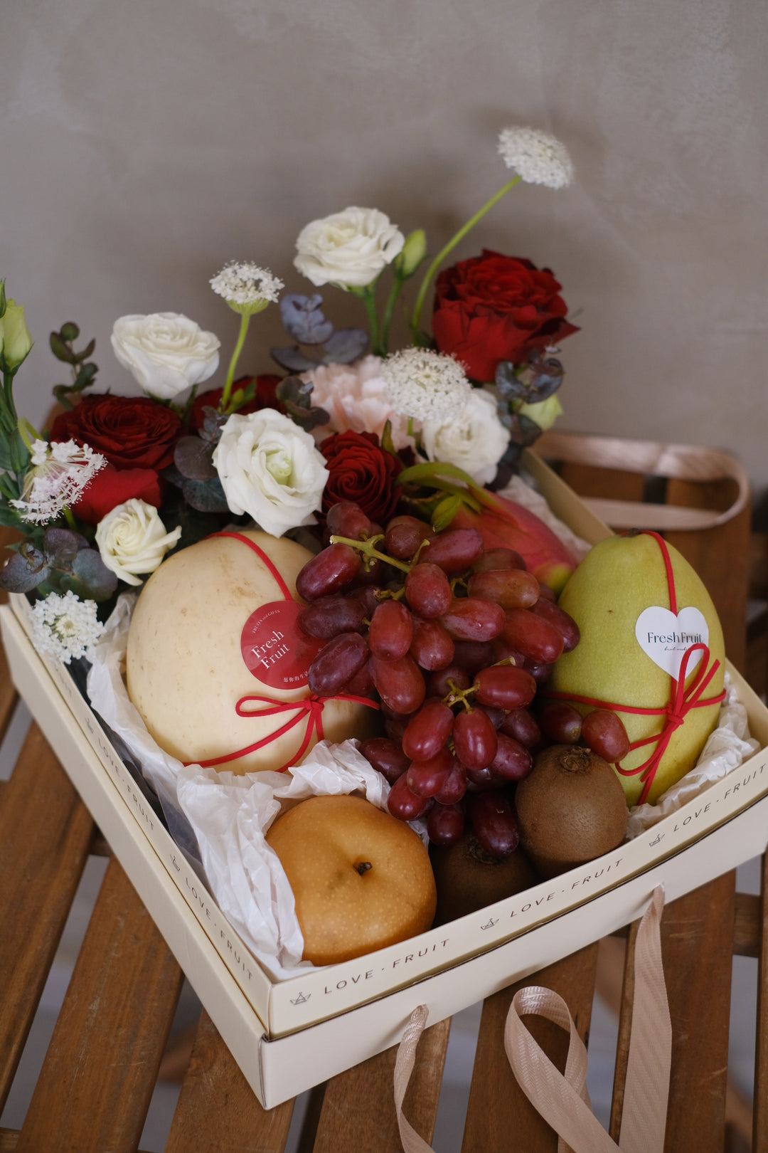Fresh, seasonal fruit same day delivery to Penang, Butterworth, Perai, Chai Leng Park, Kulim, Bukit Tengah by Bamboo Green Florist. Care package fruit boxes, carefully packed to your love. Same day fruit basket delivery in Penang and Butterworth.
