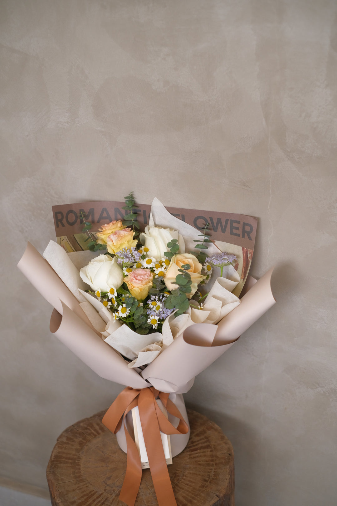 champagne roses bouquet for graduation 