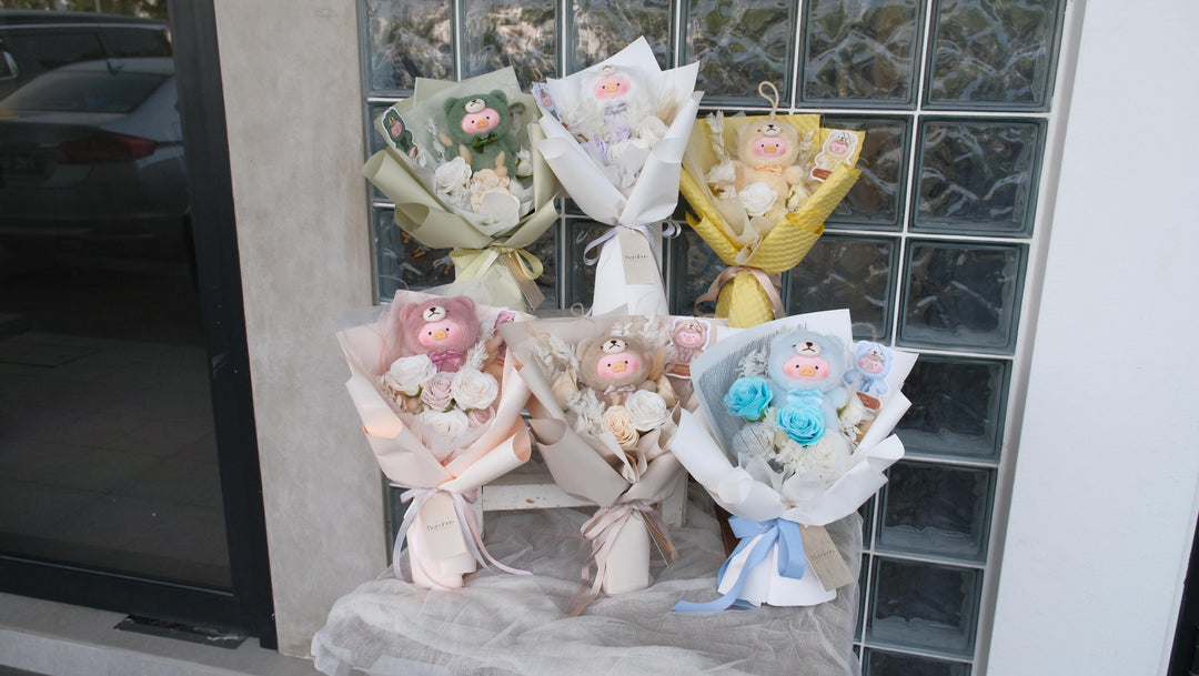 Teddy Lulu Soap Flowers