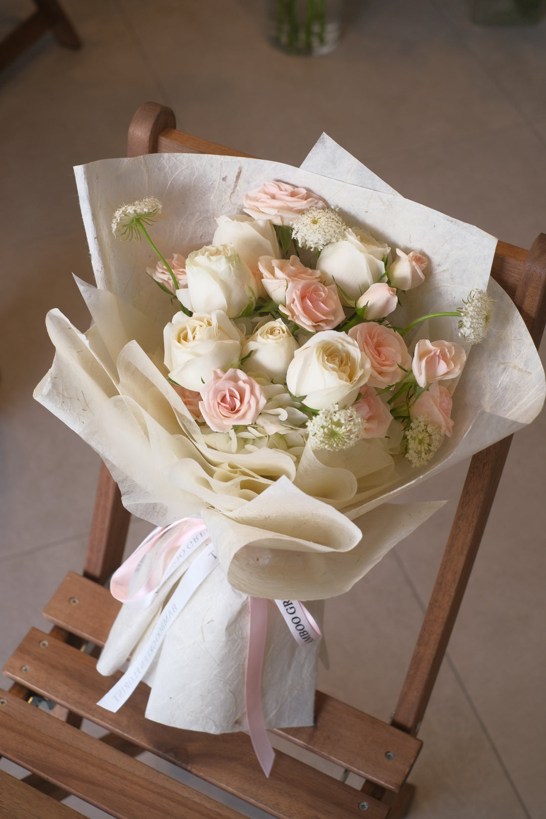 pink roses by Bamboo Green Florist, Penang's best online florist in Bukit Mertajam, offering same-day delivery of fresh, luxurious flowers