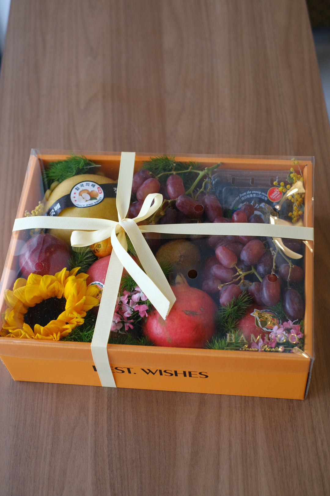 fresh fruits for patiens in orange box, same day delivery in penang