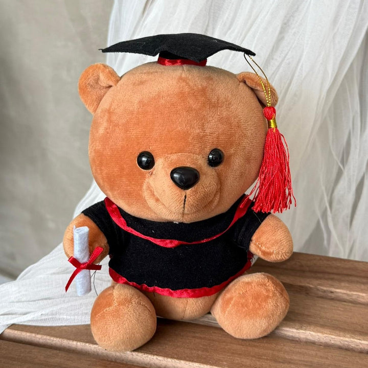Brown graduation bear plushie 20cm