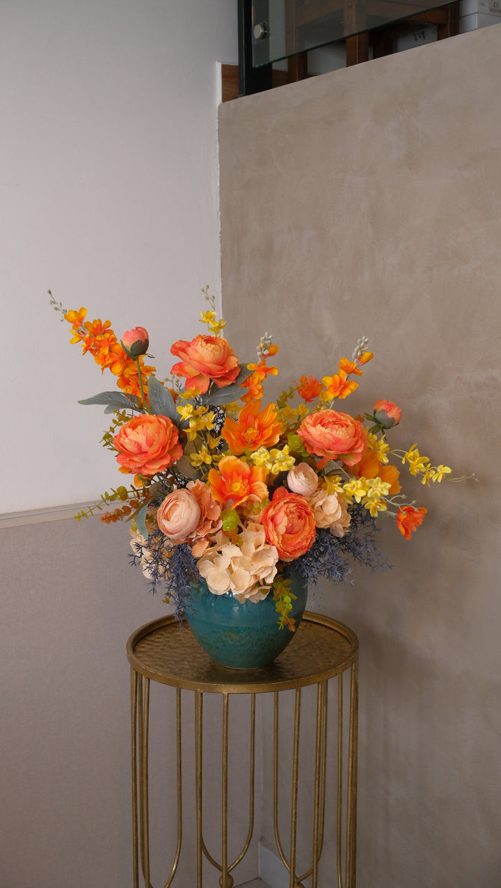 orange bloom artificial flower in Bamboo Green Florist, your trusted florist in Penang, Bukit Mertajam, same day delivery available