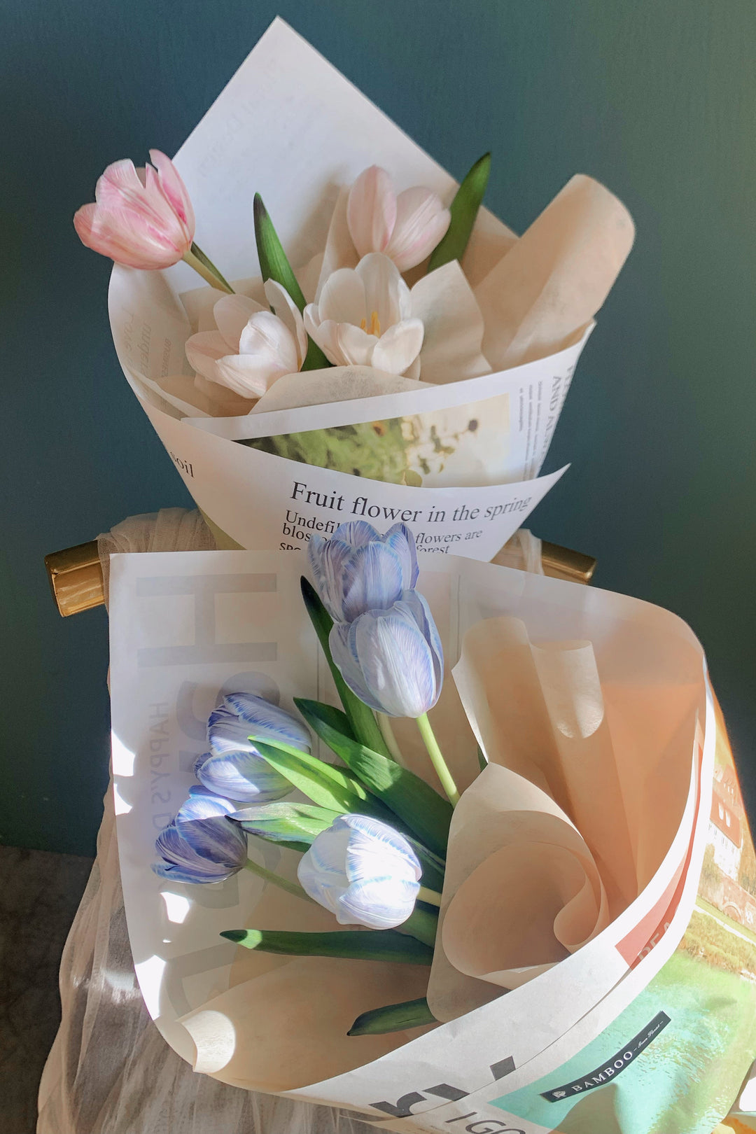Holland tulips in a petite handy size, to order online for your same day bouquet delivery. Conveniently order online with Bamboo Green Florist today, best online penang florist.