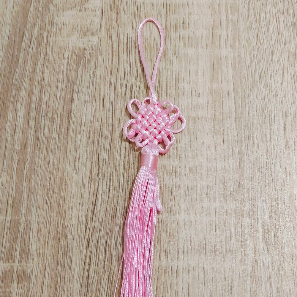 Pink decorative Chinese knot with tassel