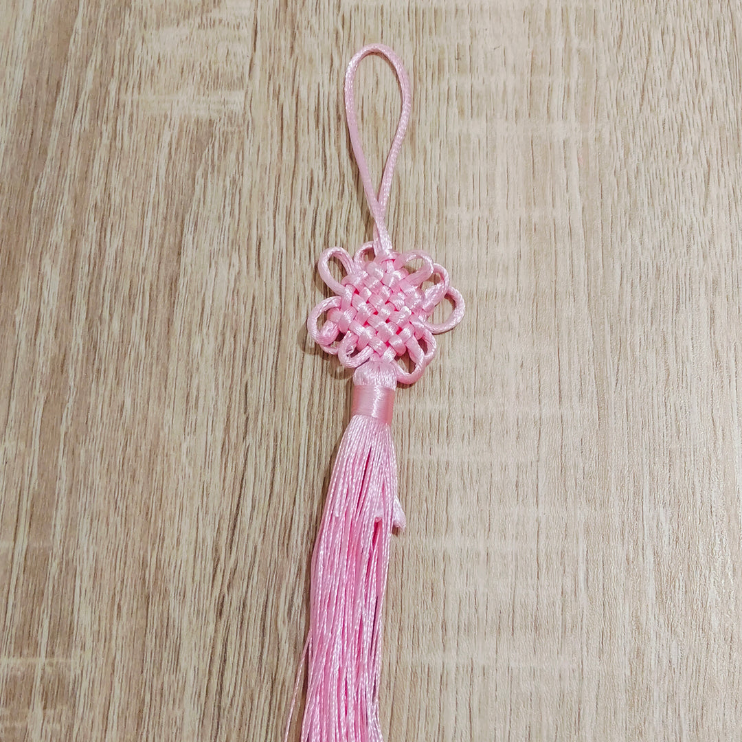Pink decorative Chinese knot with tassel