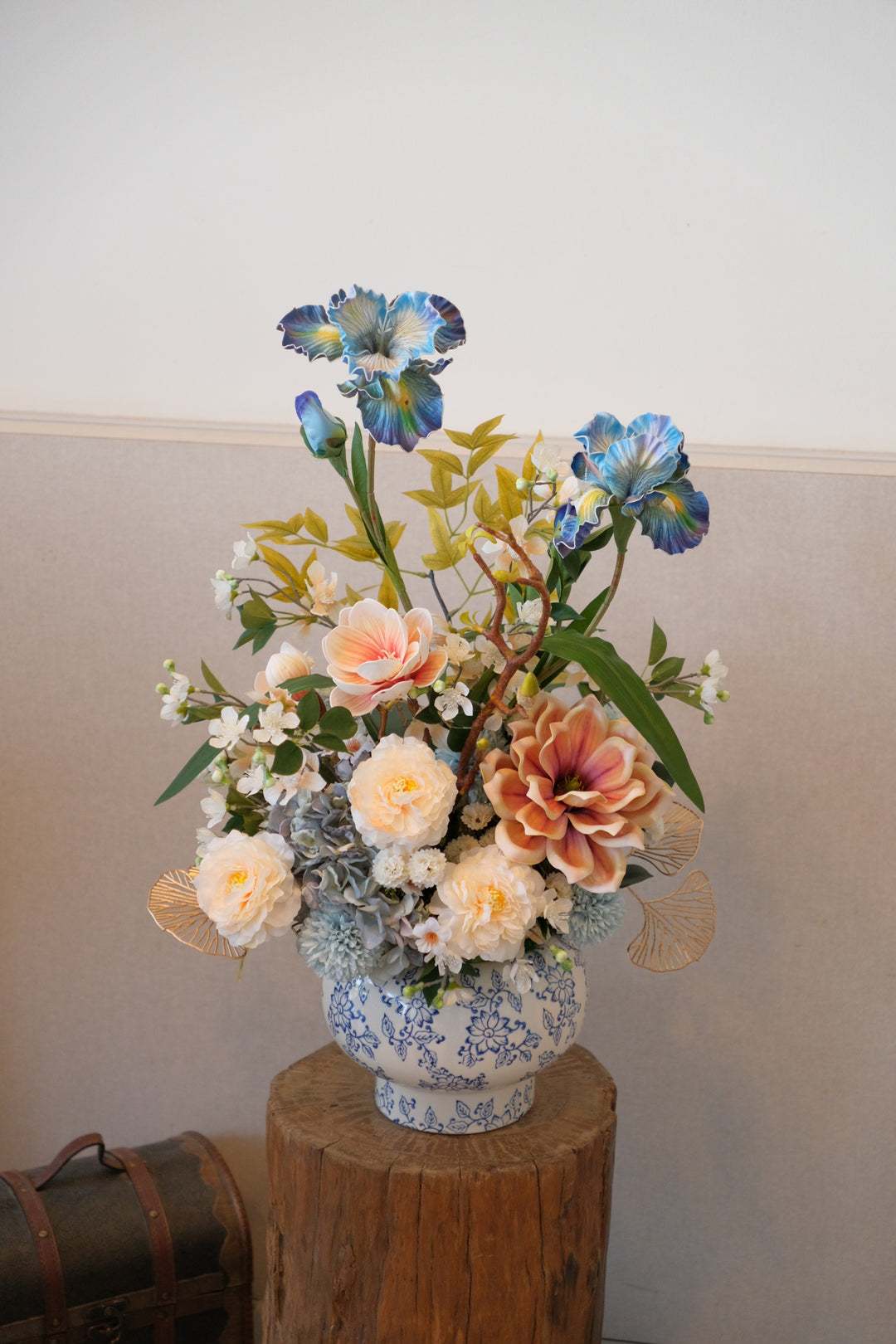 congratulations flowers in porcelain vase
