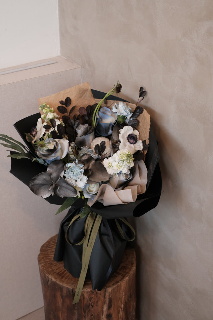 black theme flowers for him for male, penang flowers delivery