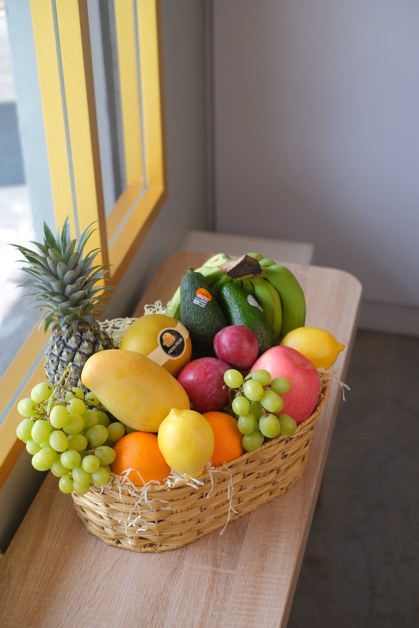 Piccadilly Fruit Basket for Get Well, Housewarming, Cheer Up Occasions | Bamboo Green Florist, The Floral Atelier Expert Florist in Jawi, Penang