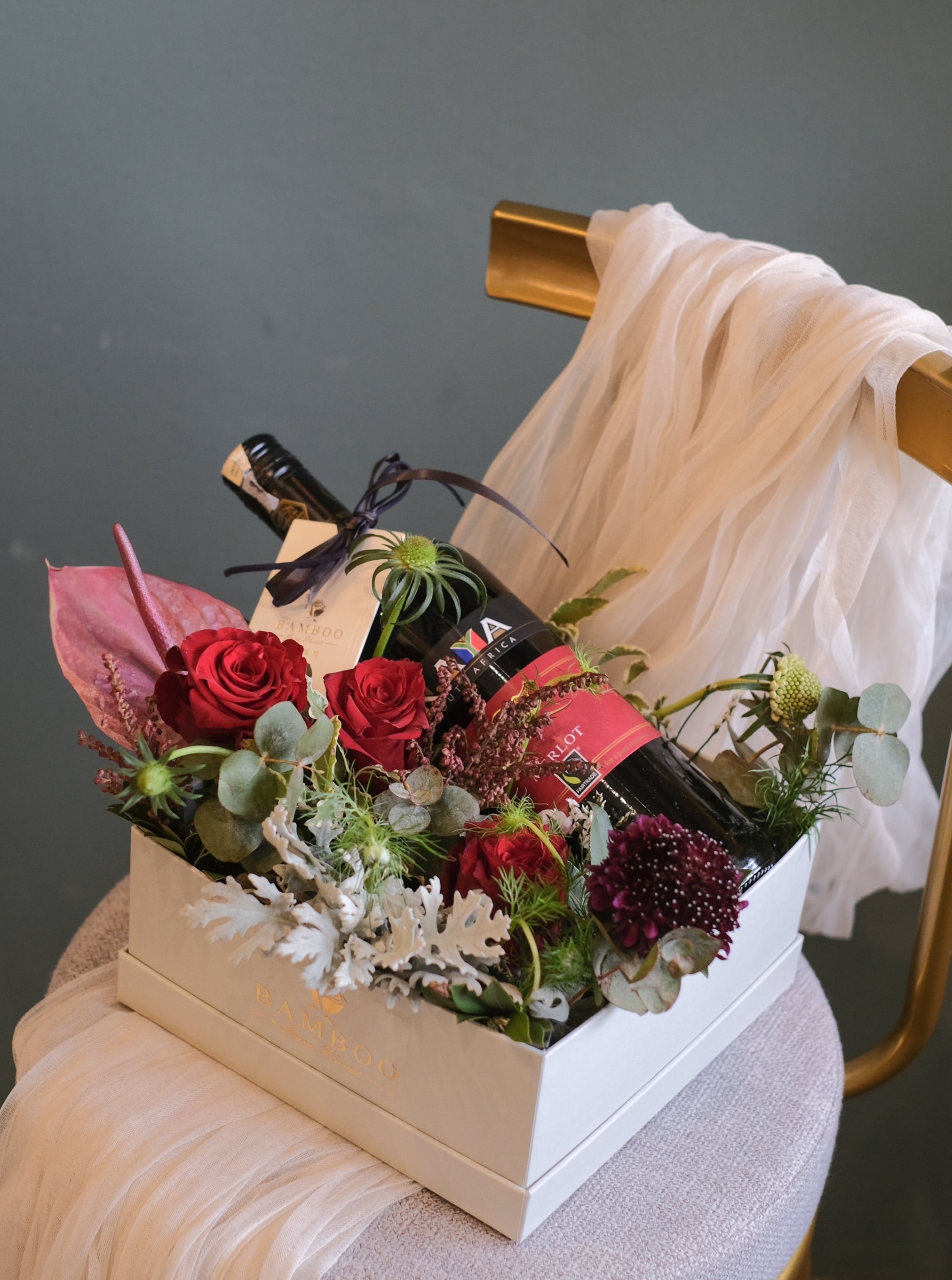 Revolvement Refined Flowers & Wine Delivery in Penang Bamboo Green