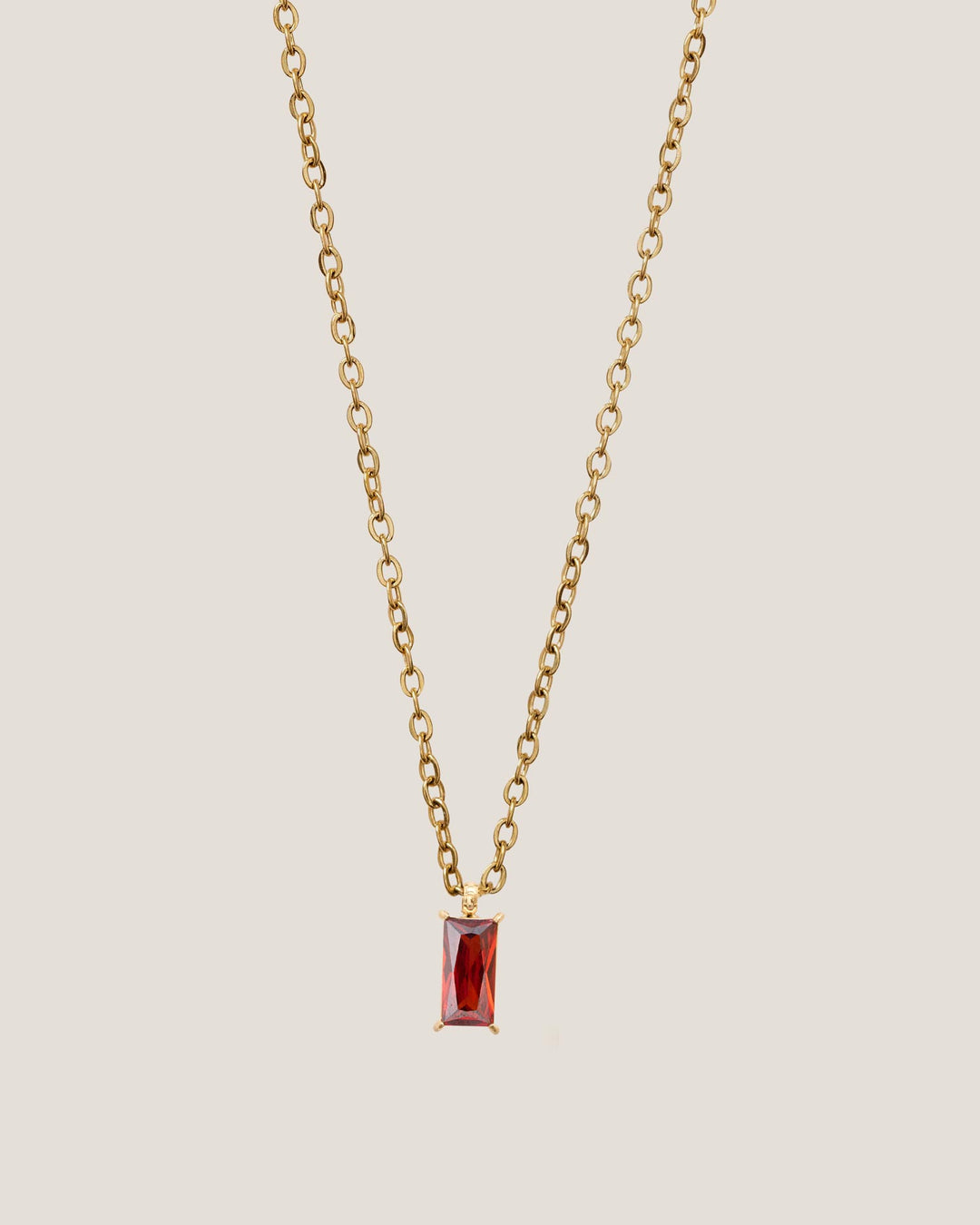 GUNG | Verity Ruby Pendant Gold Necklace