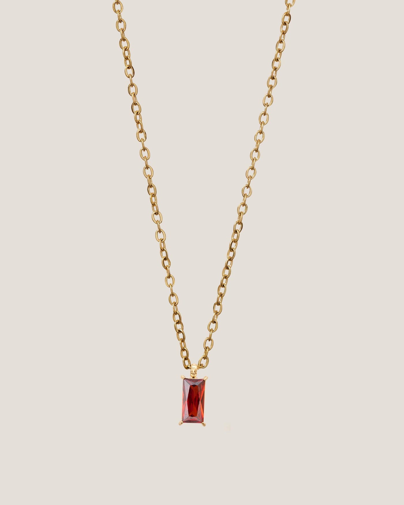 Coco My Chanel x Gung Verity Ruby Pendant Gold Necklace