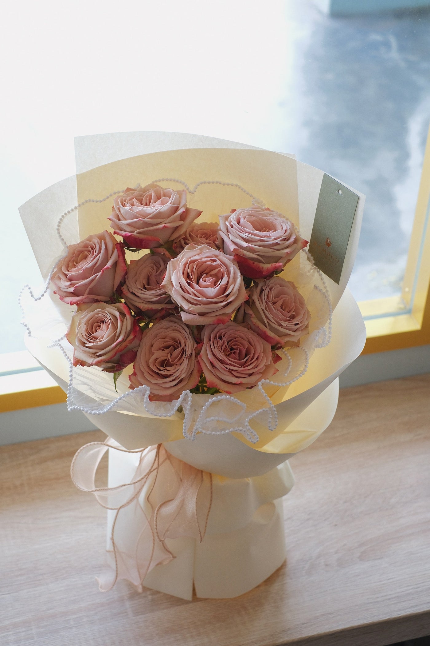 Brew-tiful | Flowers for Her | Valentine's Flowers Delivery in Penang, Bamboo Green Florist, Same Day Cappuccino Roses Bouquet Delivery